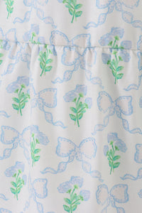 Green Leaves Bow Print Mom&Me Dress - Essential Southern Charm