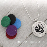 Stainless Steel Essential Oil/Perfume Locket - Flower Power