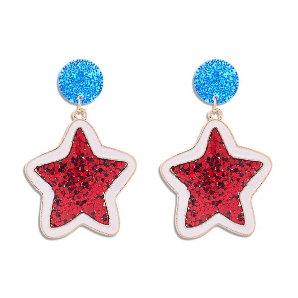 Americana Glitter Earrings
