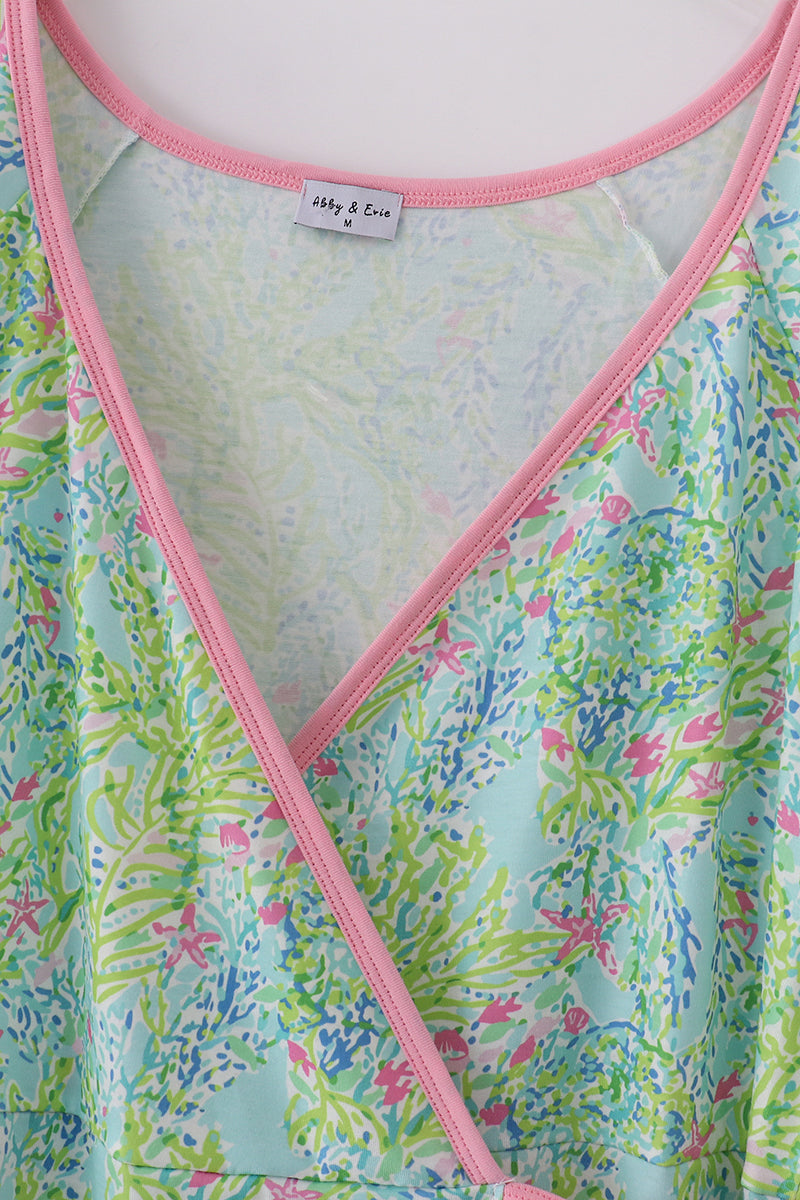 Meadow Breeze Print Adult Ruffle Dress - Essential Southern Charm