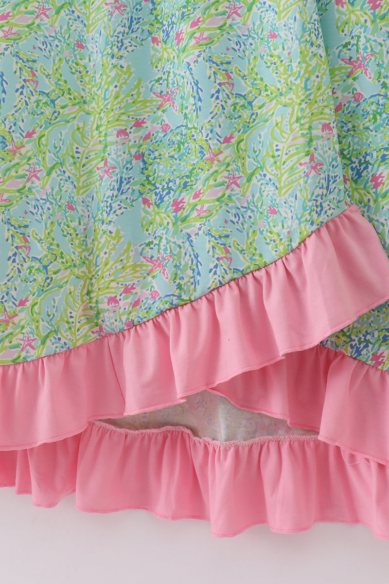 Meadow Breeze Print Adult Ruffle Dress - Essential Southern Charm