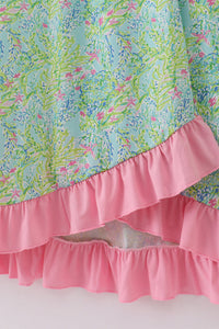 Meadow Breeze Print Adult Ruffle Dress - Essential Southern Charm