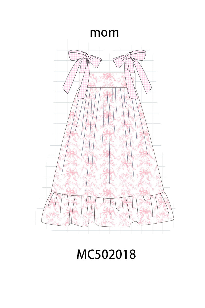 Pink Bow Print Mom & Me Dress - Essential Southern Charm