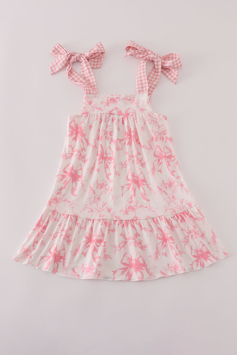 Pink Bow Print Mom & Me Dress - Essential Southern Charm