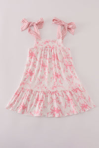 Pink Bow Print Mom & Me Dress - Essential Southern Charm