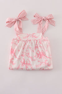 Pink Bow Print Mom & Me Dress - Essential Southern Charm