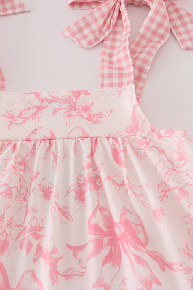 Pink Bow Print Mom & Me Dress - Essential Southern Charm