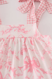 Pink Bow Print Mom & Me Dress - Essential Southern Charm