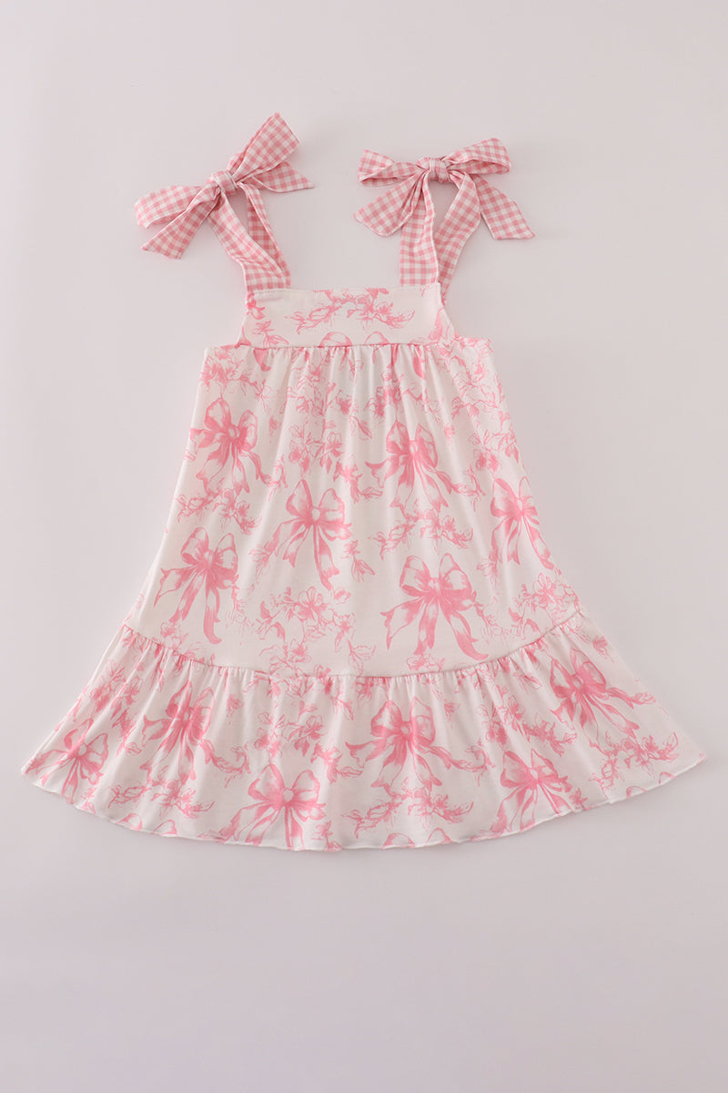 Pink Bow Print Mom & Me Dress - Essential Southern Charm