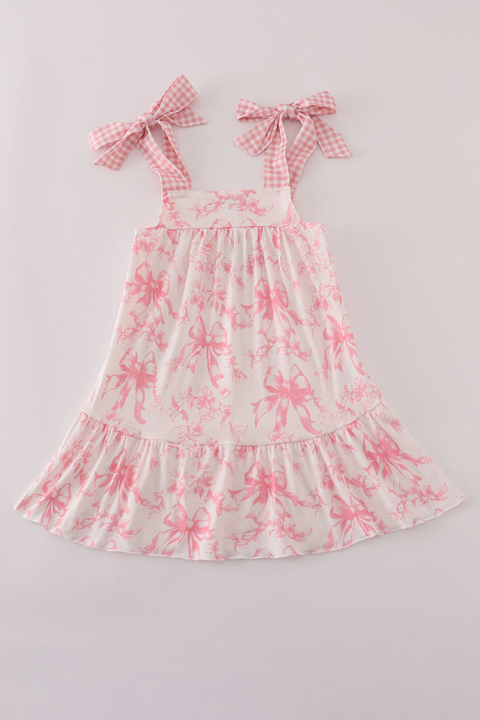 Pink Bow Print Mom & Me Dress - Essential Southern Charm