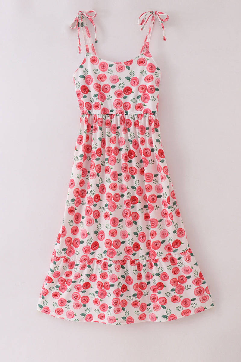 Pink Floral Print Mom Dress - Essential Southern Charm