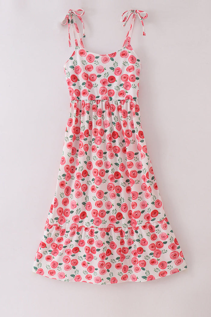 Pink Floral Print Mom Dress - Essential Southern Charm