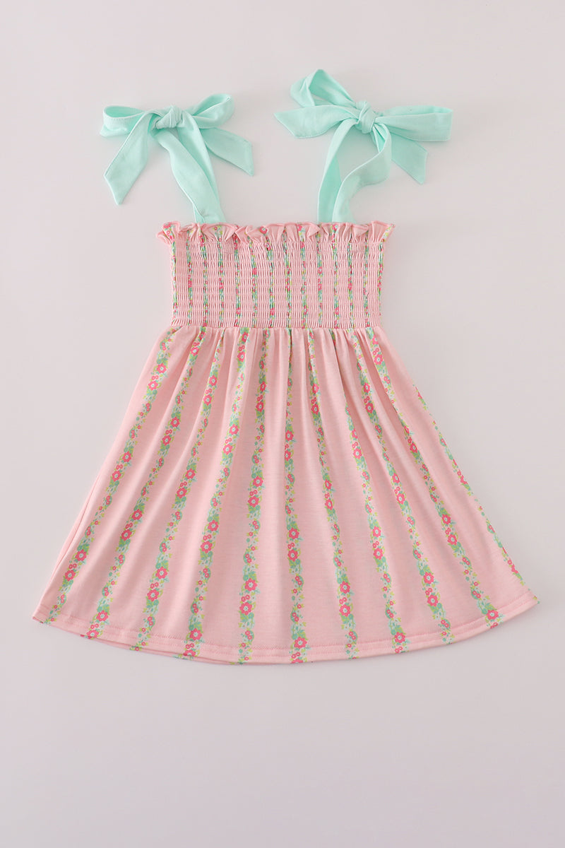 Pink Floral Smocked Mom & Me Dress - Essential Southern Charm