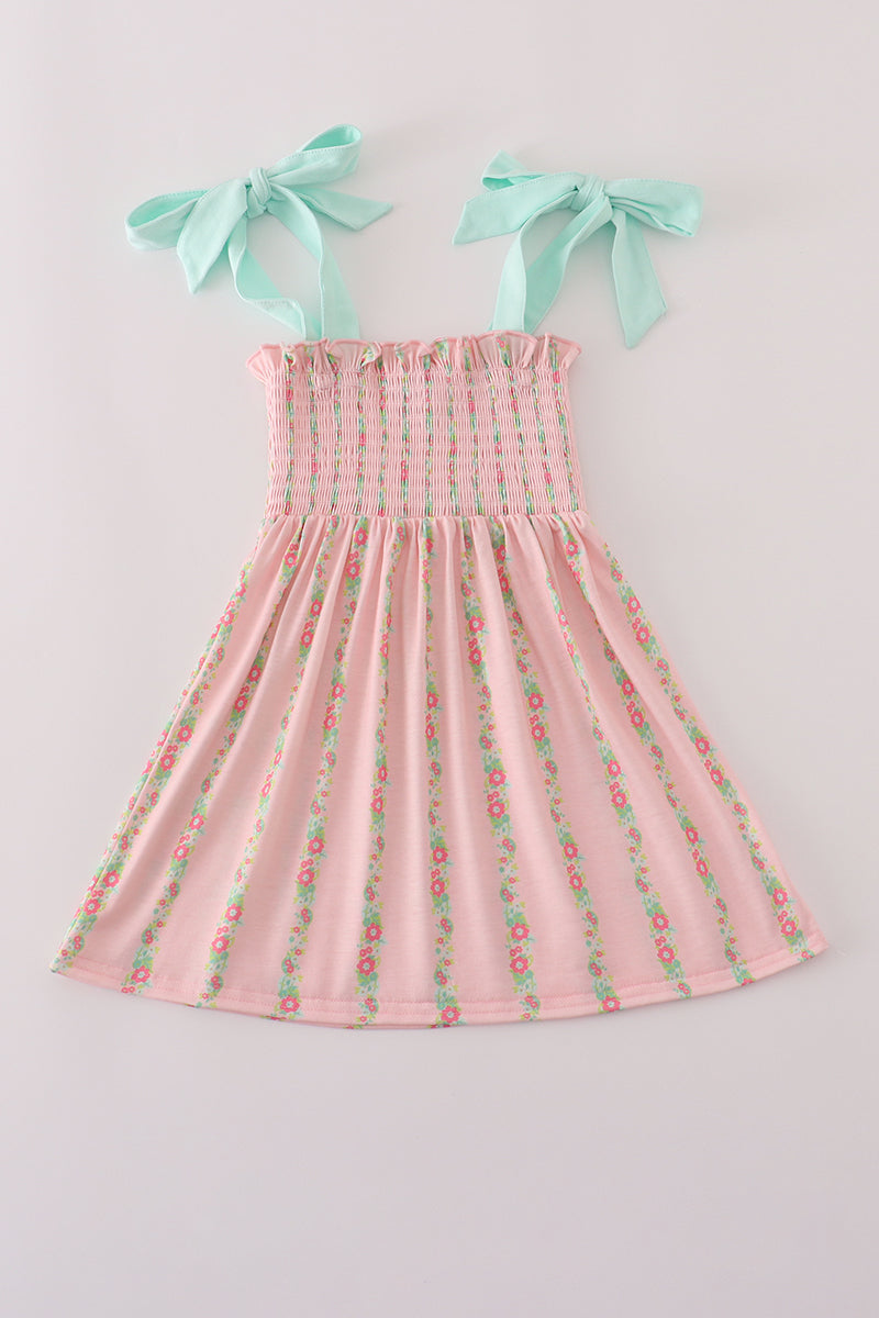 Pink Floral Smocked Mom & Me Dress - Essential Southern Charm