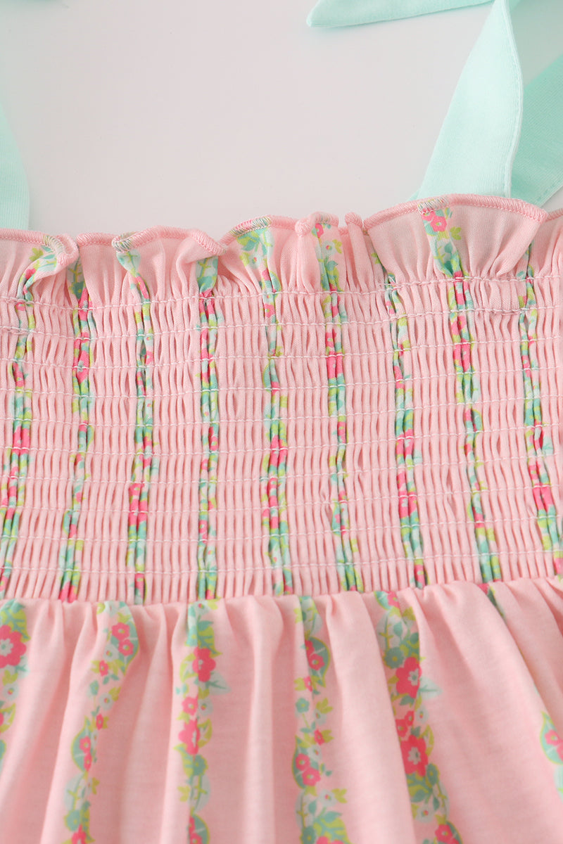 Pink Floral Smocked Mom & Me Dress - Essential Southern Charm