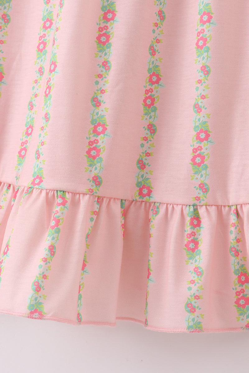 Pink Floral Smocked Mom & Me Dress - Essential Southern Charm