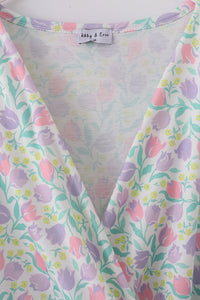 Purple Floral Print Women Dress - Essential Southern Charm
