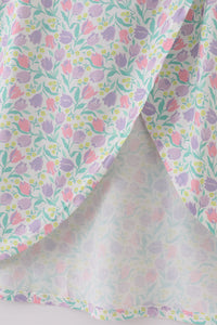 Purple Floral Print Women Dress - Essential Southern Charm
