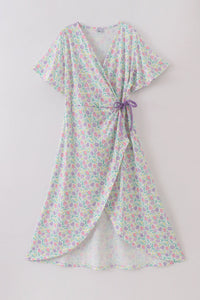 Purple Floral Print Women Dress - Essential Southern Charm