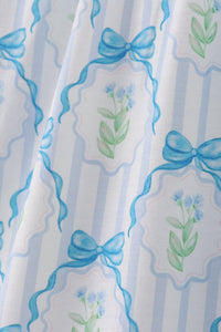 Teal Floral Bow Mom Dress - Essential Southern Charm