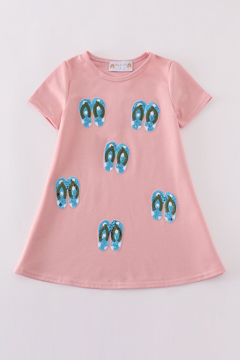Teal Slipper Sequin Mom&Me Dress - Essential Southern Charm