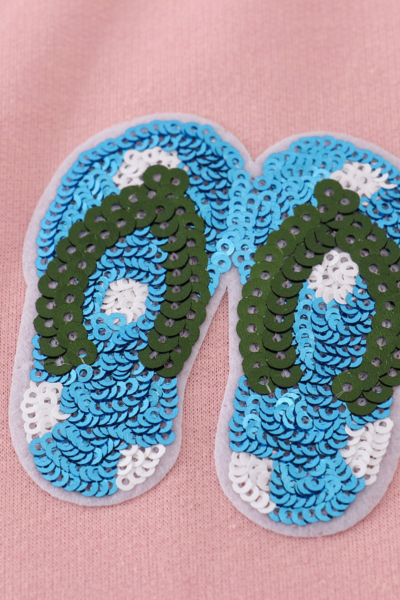 Teal Slipper Sequin Mom&Me Dress - Essential Southern Charm