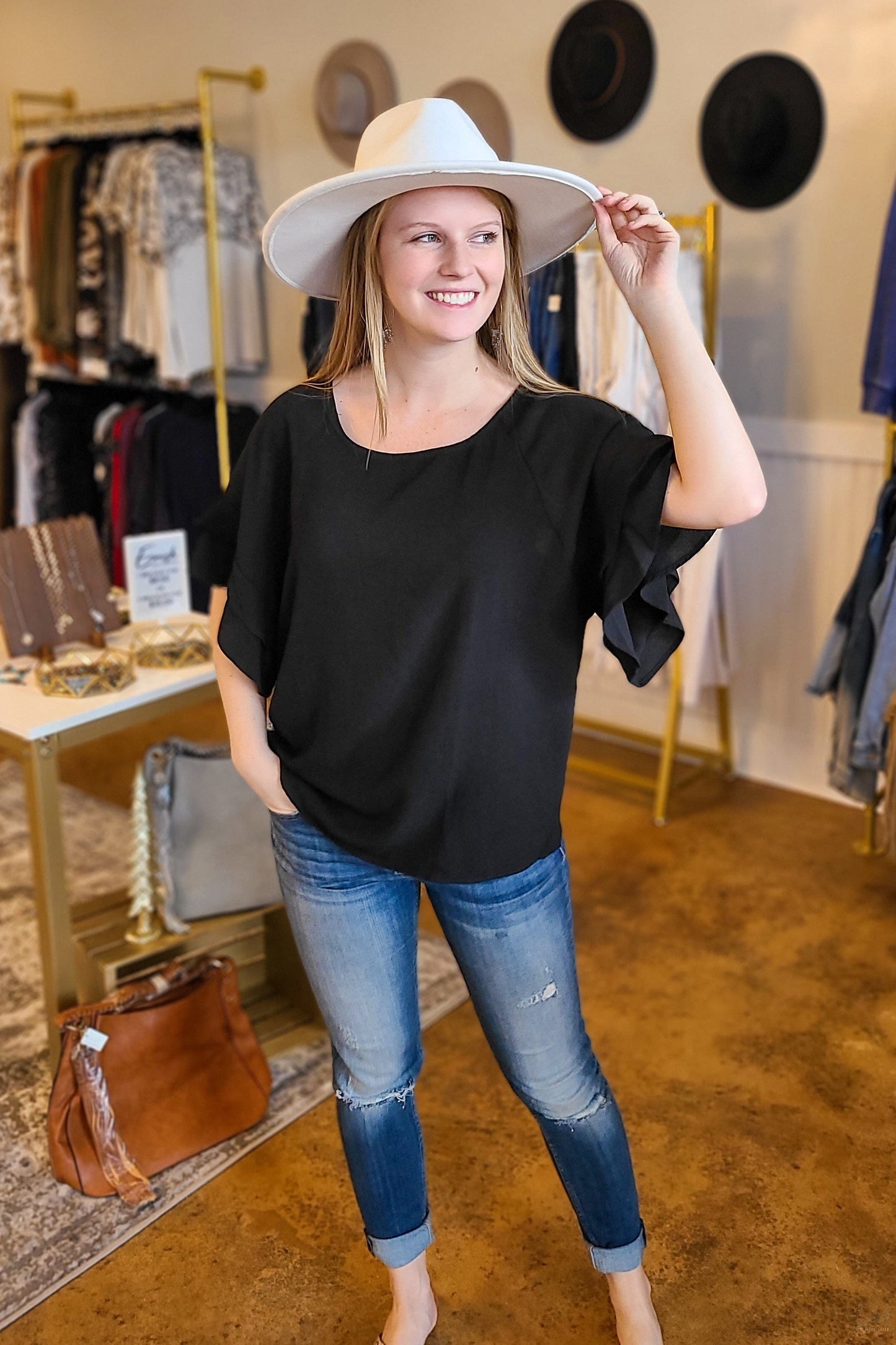 The Kallie Ruffle Top - Essential Southern Charm