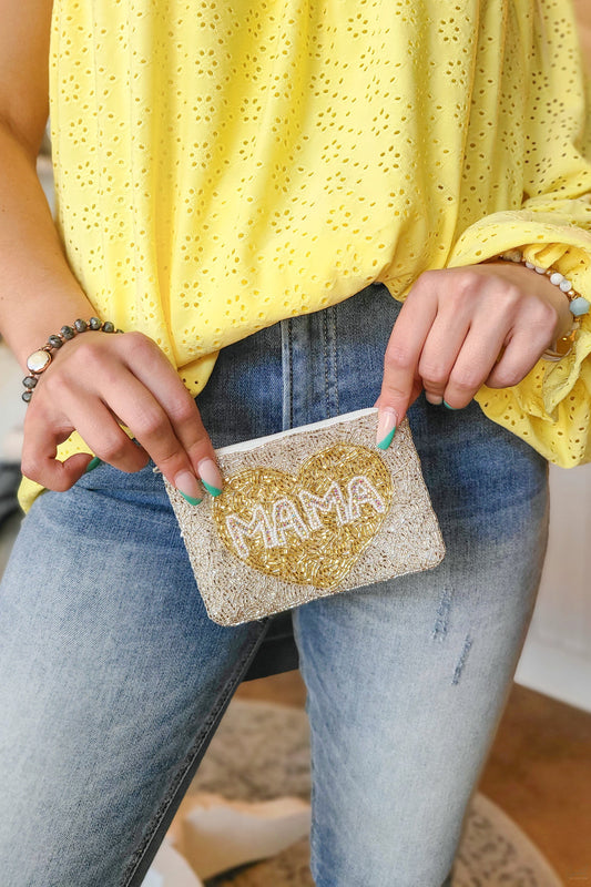 Golden Heart Mama Coin Purse - Essential Southern Charm