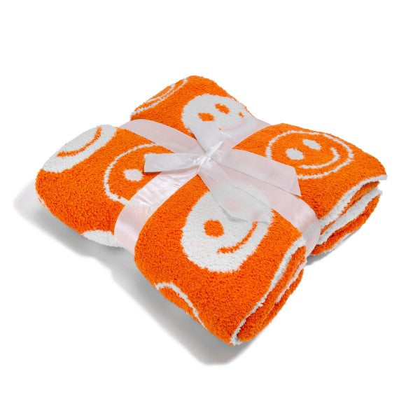 Happy Face Throw Blanket (2 colors)