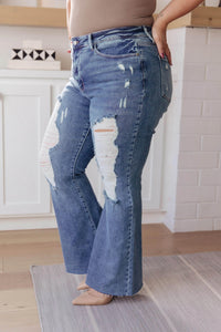 Kiana High Rise Heavy Destroy Flare - Essential Southern Charm