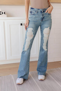 Kiana High Rise Heavy Destroy Flare - Essential Southern Charm