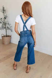 Priscilla High Rise Crop Wide Leg Denim Overalls - Essential Southern Charm