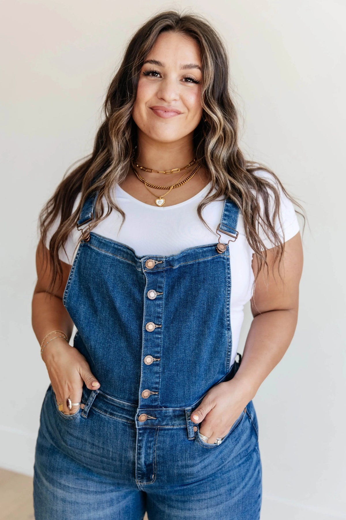 Priscilla High Rise Crop Wide Leg Denim Overalls - Essential Southern Charm