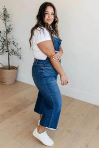 Priscilla High Rise Crop Wide Leg Denim Overalls - Essential Southern Charm