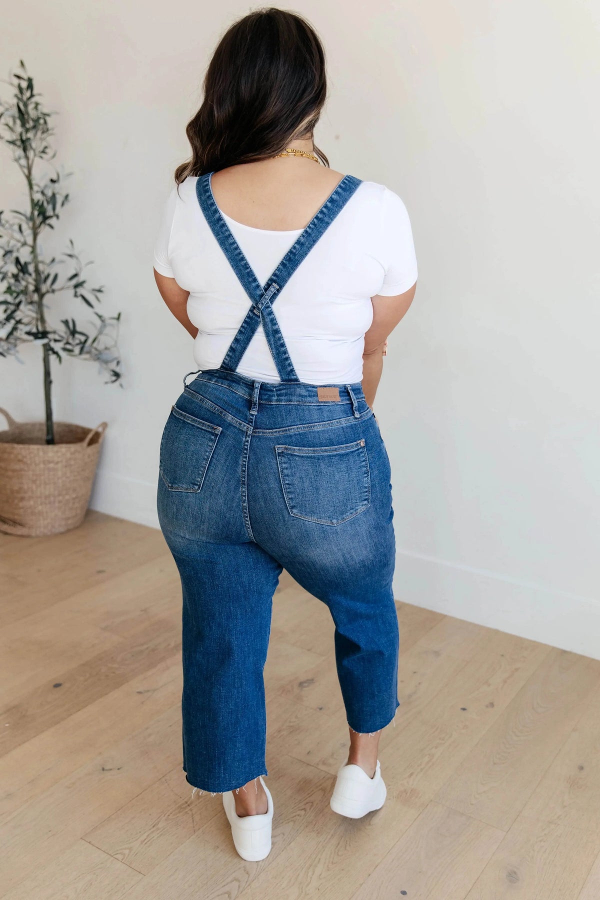 Priscilla High Rise Crop Wide Leg Denim Overalls - Essential Southern Charm
