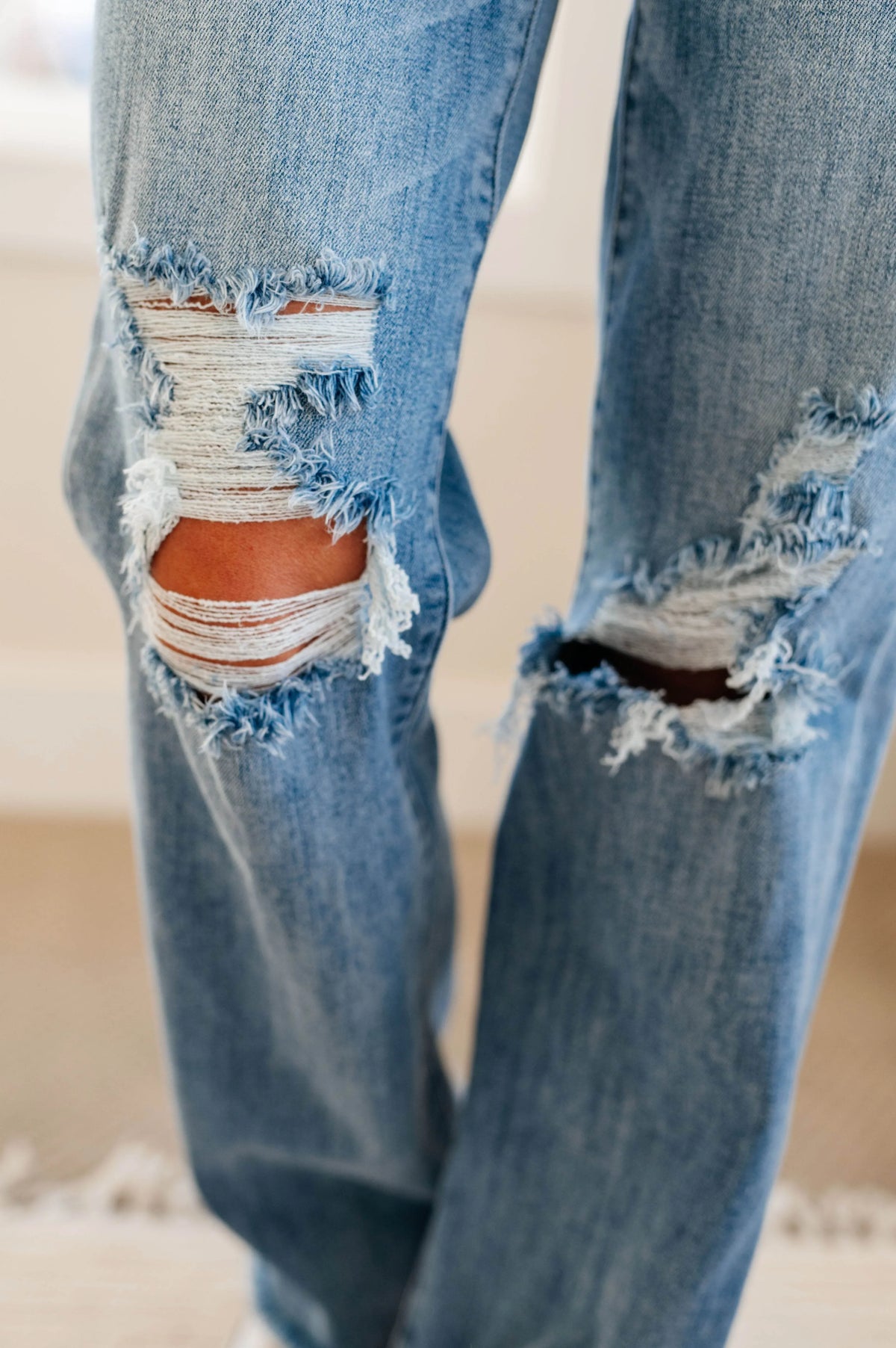 Rose High Rise 90's Straight Jeans in Light Wash - Essential Southern Charm