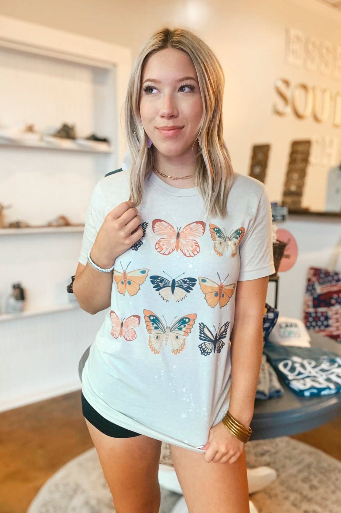 Splattered Butterfly Graphic Tee